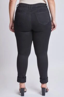 Women's Plus Size WannaBettaButt Mid Rise Mega Cuff Ankle Jeans 28 Women's Plus Size WannaBettaButt Mid Rise Mega Cuff Ankle Jeans -Wana Fashion Shop XP661751N W37 5