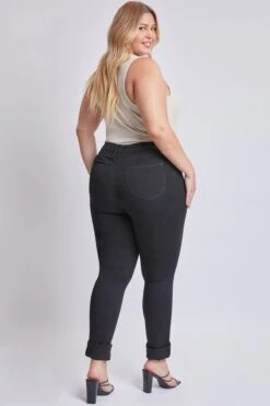 Women's Plus Size WannaBettaButt Mid Rise Mega Cuff Ankle Jeans 25 Women's Plus Size WannaBettaButt Mid Rise Mega Cuff Ankle Jeans -Wana Fashion Shop XP661751N W37 6