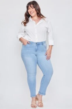 Women's Plus Size WannaBettaButt Mid Rise Mega Cuff Ankle Jeans 40 Women's Plus Size WannaBettaButt Mid Rise Mega Cuff Ankle Jeans -Wana Fashion Shop XP661751N C08 1