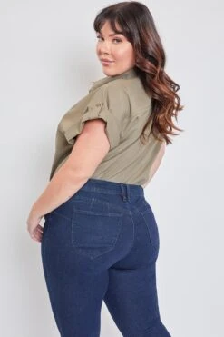 Women's Plus Size WannaBettaButt Mid Rise Mega Cuff Ankle Jeans 39 Women's Plus Size WannaBettaButt Mid Rise Mega Cuff Ankle Jeans -Wana Fashion Shop XP661751N E37 4