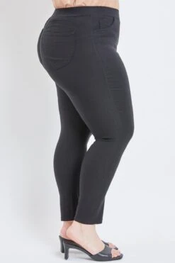 Women's Plus Hyperstretch Skinny Jegging -Wana Fashion Shop XP90931 BLACK 3