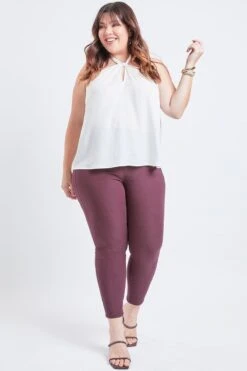 Women's Plus Hyperstretch Skinny Jegging -Wana Fashion Shop XP90931 PLUM 1 Custom 0f33d2c9 bcc8 4024 98f4 1caf95f99aab