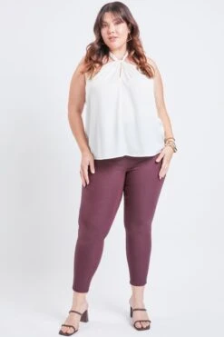 Women's Plus Hyperstretch Skinny Jegging -Wana Fashion Shop XP90931 PLUM 4 Custom f026b2c3 165d 4a67 9400 3f89ad14df2a