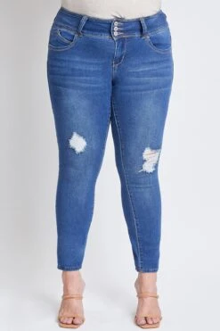 Women's Plus Size Sustainable WannaBettaButt Skinny Jeans -Wana Fashion Shop XP998665N M2857 4