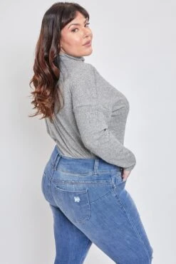 Women's Plus Size Sustainable WannaBettaButt Mid Rise Jeans 29 Women's Plus Size Sustainable WannaBettaButt Mid Rise Jeans -Wana Fashion Shop XP998667N 2115M 4