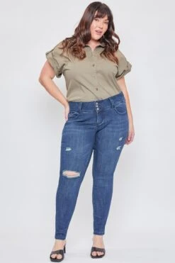 Women's Plus Size Sustainable WannaBettaButt Mid Rise Jeans 22 Women's Plus Size Sustainable WannaBettaButt Mid Rise Jeans -Wana Fashion Shop XP998667N P2115 1