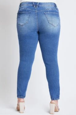 Women's Plus Size Sustainable WannaBettaButt Mid Rise Skinny Jeans -Wana Fashion Shop XP998765N M1477 5