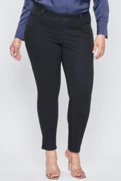 Women's Plus Size Sustainable WannaBettaButt Mid Rise Skinny Jeans -Wana Fashion Shop XP998765N W37 2