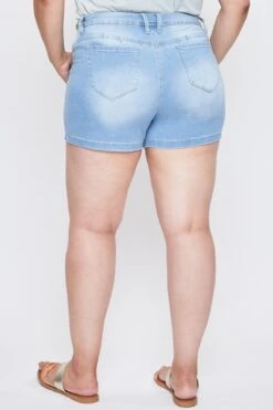 Women's Plus Size Sustainable WannaBettaButt Side Slit Hem Shorts -Wana Fashion Shop XS253042 L2659 5 RP