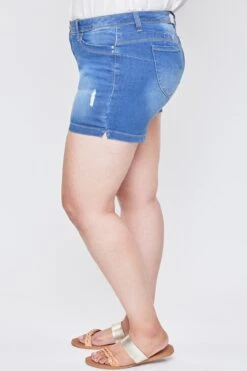 Women's Plus Size Sustainable WannaBettaButt Side Slit Hem Shorts -Wana Fashion Shop XS253042 M2659 3 RP