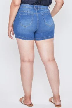 Women's Plus Size Sustainable WannaBettaButt Side Slit Hem Shorts -Wana Fashion Shop XS253042 M36 4 RP