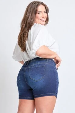 Women's Plus Size Sustainable WannaBettaButt Side Slit Hem Shorts -Wana Fashion Shop XS253042 S2659 7 888a198d efdd 4e24 9700 6425767a64b2