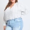 Women's Plus Curvy High-Rise Frayed Hem Shorts 2 Women's Plus Curvy High-Rise Frayed Hem Shorts -Wana Fashion Shop XS256741 L2649 6