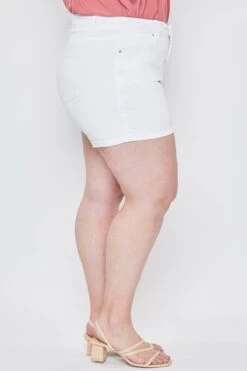 Women's Plus Size Essential Cuffed Shorts -Wana Fashion Shop XS259541 K37 3