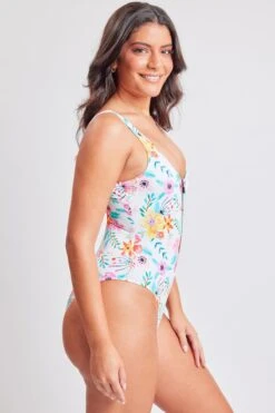 Rays N’ Waves Zip Up One Piece Swimsuit 13 Rays N’ Waves Zip Up One Piece Swimsuit -Wana Fashion Shop YOP 134 FLORALPRINT 4
